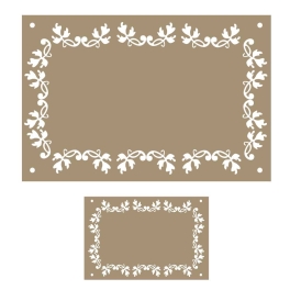 Lot de 1 plaque + 1 numéro de maison emaillé Fleuri - 12 couleurs au choix