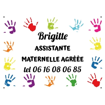 Pancarte profesionnelle pour ASMAT - Nourrice - Modèle original