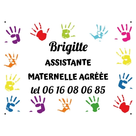 Pancarte profesionnelle pour ASMAT - Nourrice - Modèle original