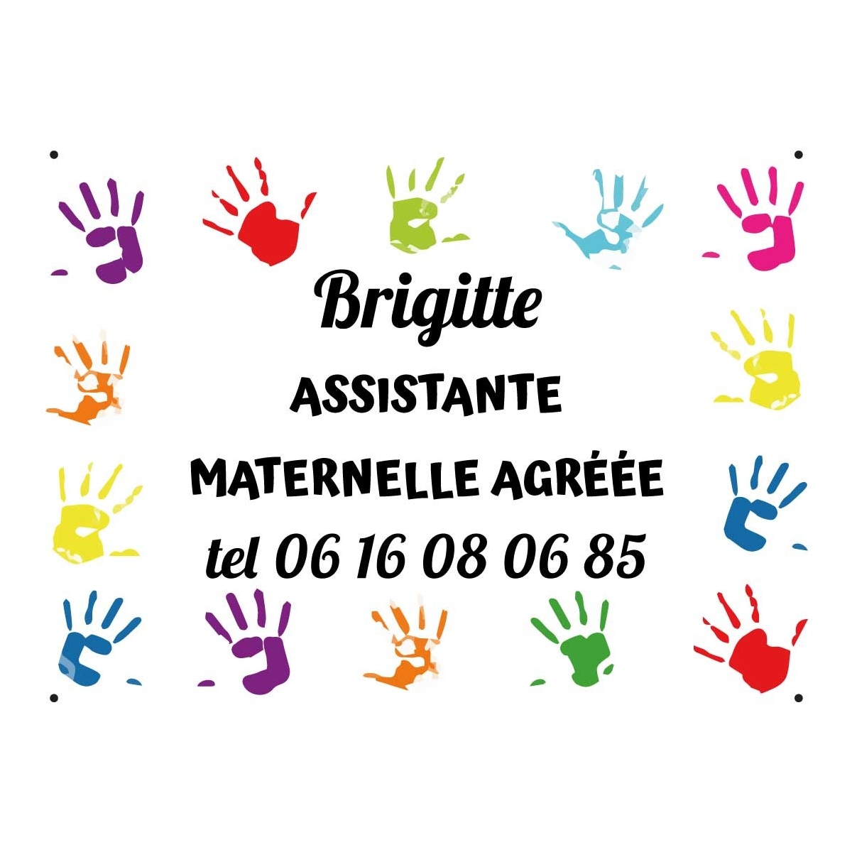 Pancarte profesionnelle pour ASMAT - Nourrice - Modèle original Pancarte profesionnelle pour ASMAT - Nourrice - Modèle original