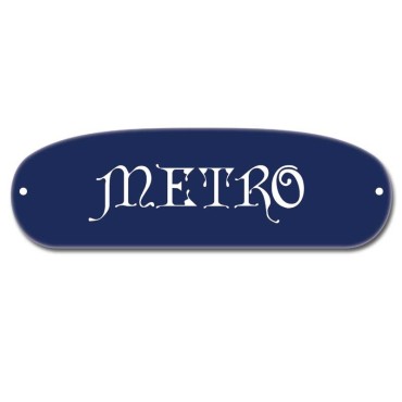 Panneau metro ancienne entrée