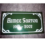 Plaque funéraire art deco