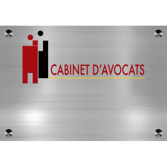 Plaque pro pour Avocats - Impression logo couleur HD - Plexiglass