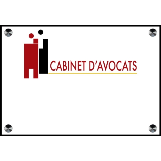 Plaque pro pour Avocats - Impression logo couleur HD - Plexiglass