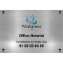 Plaque notaire avec logo en couleur - Gravure pour Office Notarial