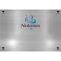 Plaque notaire avec logo en couleur - Gravure pour Office Notarial