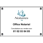 Plaque notaire avec logo en couleur - Gravure pour Office Notarial