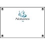 Plaque notaire avec logo en couleur - Gravure pour Office Notarial