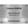 Plaque gravée pour Cabinet d'Architecture - Laiton - Plexi - Aluminium Plaque gravée pour Cabinet d'Architecture - Laiton - Plexi - Aluminium