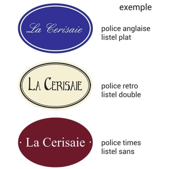 Pancarte pour habitation en émail - Matière métal forme originale Pancarte pour habitation en émail - Matière métal forme originale