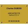 Plaque gravée pour Cabinet d'Architecture - Laiton - Plexi - Aluminium Plaque gravée pour Cabinet d'Architecture - Laiton - Plexi - Aluminium
