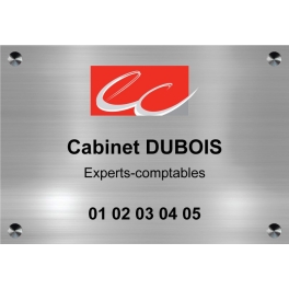 Achat Plaque pour cabinet expert comptable  Logo Couleur sur plexiglass