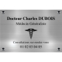 plaque pro pour Docteur - Gravure pour Médecin - Texte personnalisé