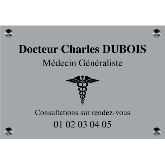 plaque pro pour Docteur - Gravure pour Médecin - Texte personnalisé