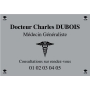 plaque pro pour Docteur - Gravure pour Médecin - Texte personnalisé