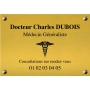 plaque pro pour Docteur - Gravure pour Médecin - Texte personnalisé