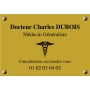 plaque pro pour Docteur - Gravure pour Médecin - Texte personnalisé