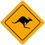Plaque de signalisation Humoristique - Thème Australie - Forme losange Plaque de signalisation Humoristique - Thème Australie - Forme losange