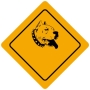 Plaque de signalisation Humoristique - Thème Australie - Forme losange Plaque de signalisation Humoristique - Thème Australie - Forme losange