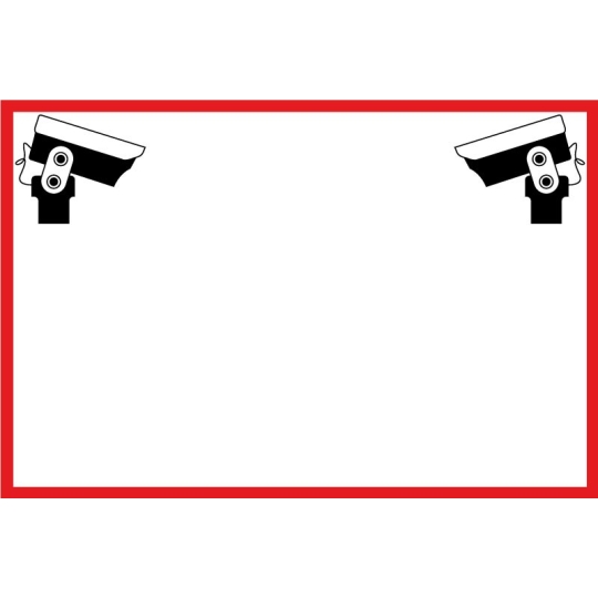 Panneau vidéo surveillance avec pictogramme - support pvc imprimé HD
