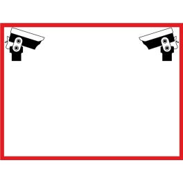 Panneau vidéo surveillance avec pictogramme - support pvc imprimé HD