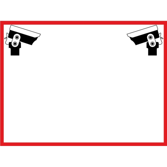 Panneau vidéo surveillance avec pictogramme - support pvc imprimé HD