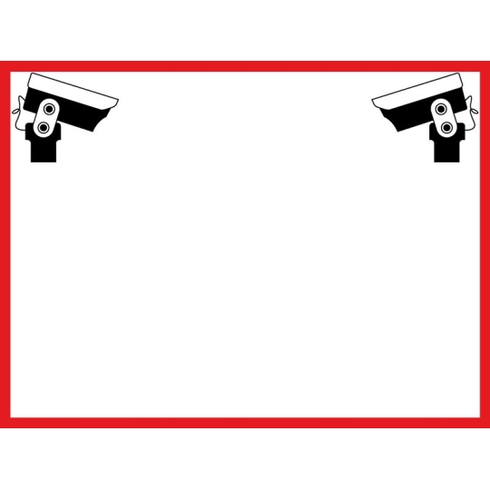 Panneau vidéo surveillance avec pictogramme - support pvc imprimé HD