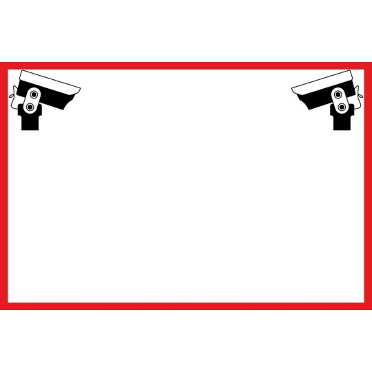 Panneau vidéo surveillance avec pictogramme - support pvc imprimé HD