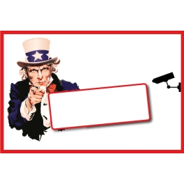Plaque vidéo surveillance originale - Prévenir avec humour - logo caméra