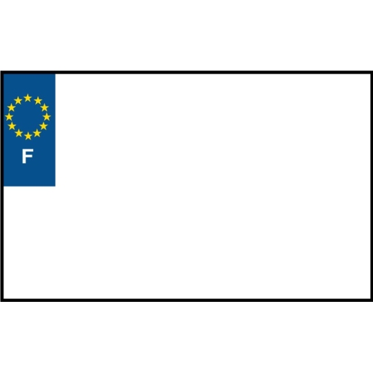 Plaque minéralogique originale avec blason pour voiture - non homologuée