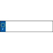Plaque minéralogique originale avec blason pour voiture - non homologuée