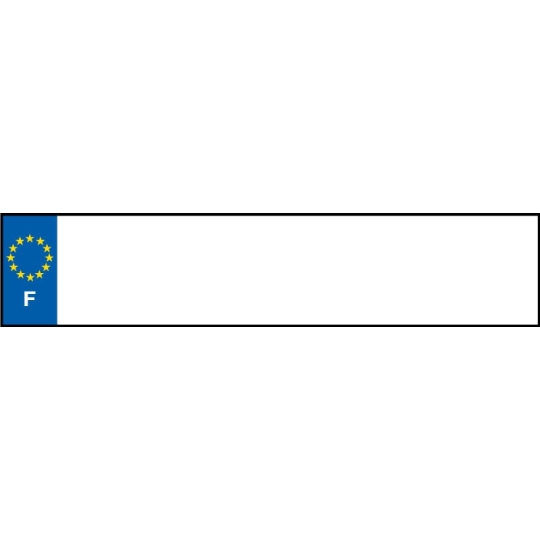 Plaque minéralogique originale avec blason pour voiture - non homologuée
