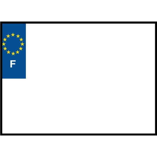 Plaque minéralogique originale avec blason pour voiture - non homologuée