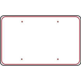 Plaque pour voiture de mariage - format US - Visuel unique - rigide