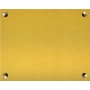 Plaque funéraire avec nom et date en métal doré - Laiton brillant