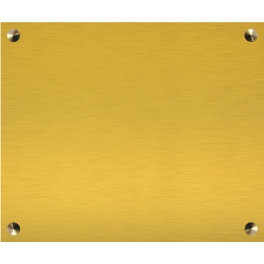 Plaque funéraire avec nom et date en métal doré - Laiton brillant