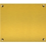 Plaque funéraire avec nom et date en métal doré - Laiton brillant