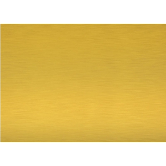 Plaque funéraire avec nom et date en métal doré - Laiton brillant