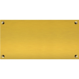 Plaque funéraire avec nom et date en métal doré - Laiton brillant