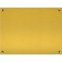 Plaque funéraire avec nom et date en métal doré - Laiton brillant