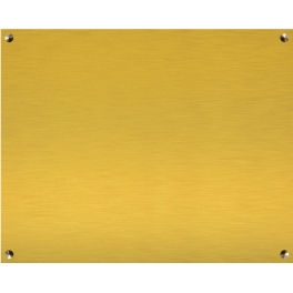 Plaque funéraire avec nom et date en métal doré - Laiton brillant