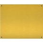 Plaque funéraire avec nom et date en métal doré - Laiton brillant