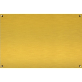 Plaque funéraire avec nom et date en métal doré - Laiton brillant