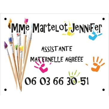 Pancarte Assmat personnalisée à fixer sur une porte ou à l'extérieur