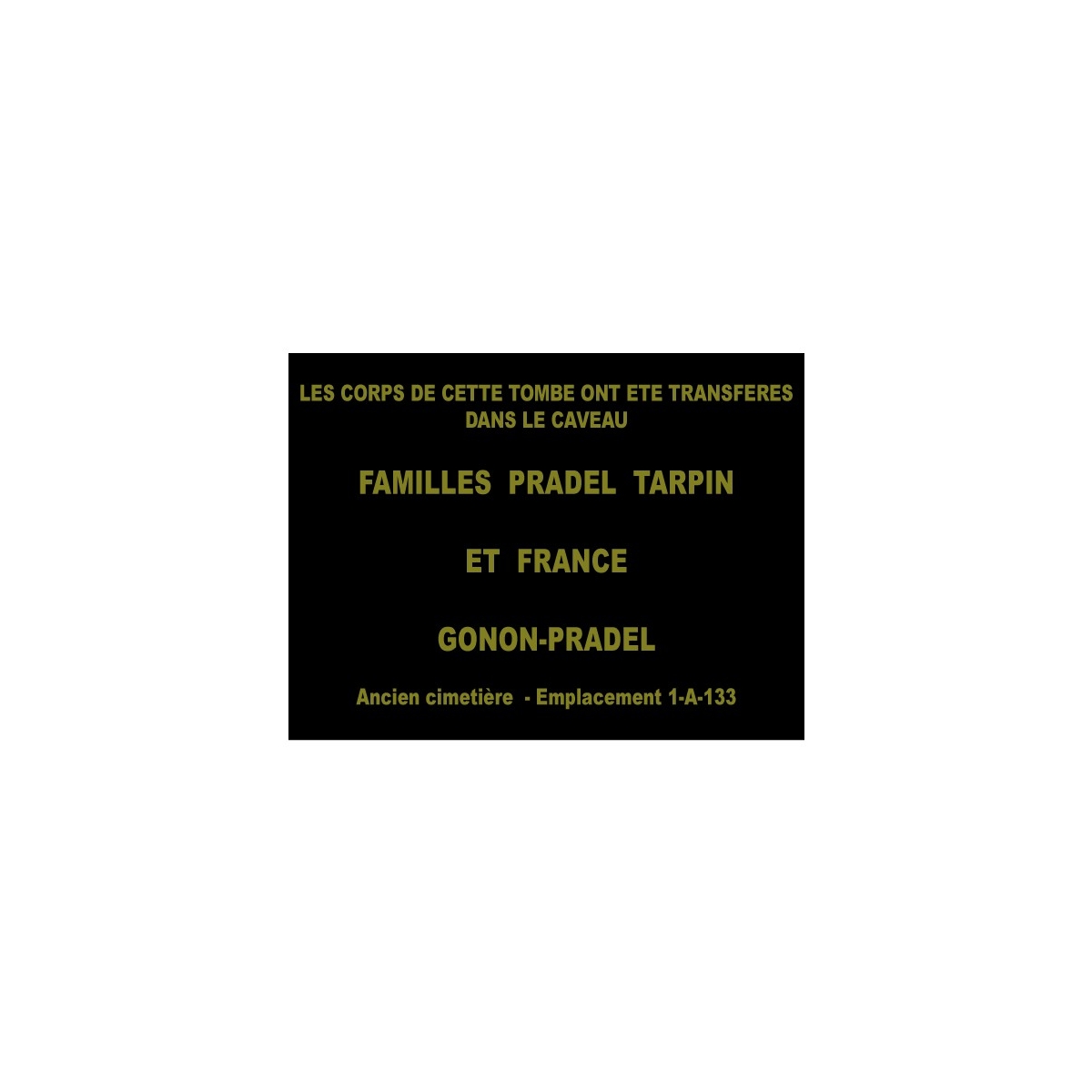 Commande GONON PRADEL