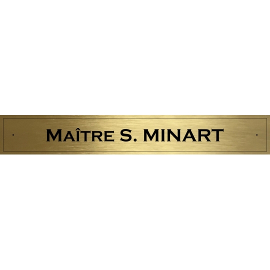 Plaque Laiton 40x5cm