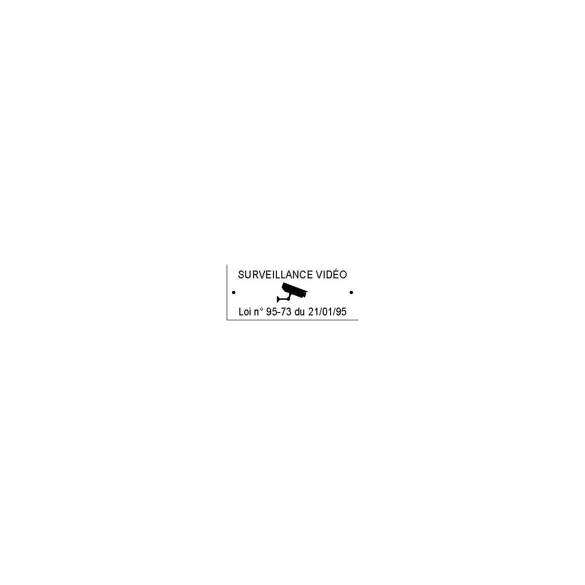 Plaque Aluminium - L95xH40mm - coloris argent -