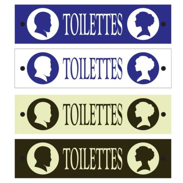 plaque émail toilettes