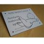 Pancarte Nounou avec illustration Bébé sur support plexi ou aluminium