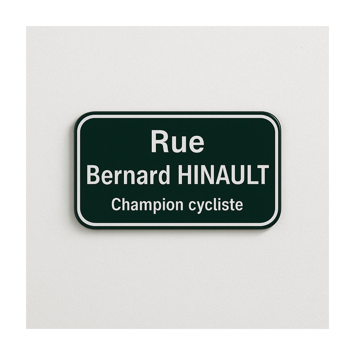 Plaque émaillée bord arrondis fixation poteau | Plaque Personnalisée